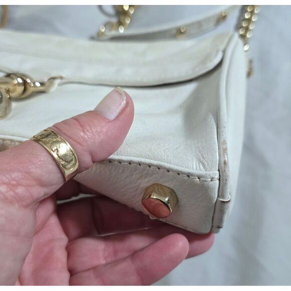 REBECCA MINKOFF WHITE LEATHER CROSSBODY PURSE - Picture 5 of 12